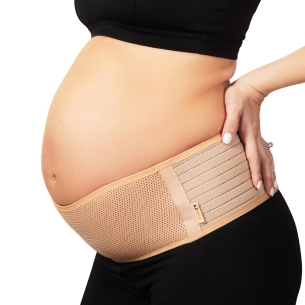 AZMed Maternity Belly Band for Pregnant Women Pregnancy Beige NWT